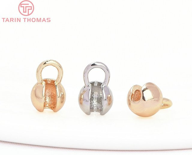 TARIN THOMAS Verschlüsse Messing, Gold Farbe, 4,5x7 mm - Bild 1