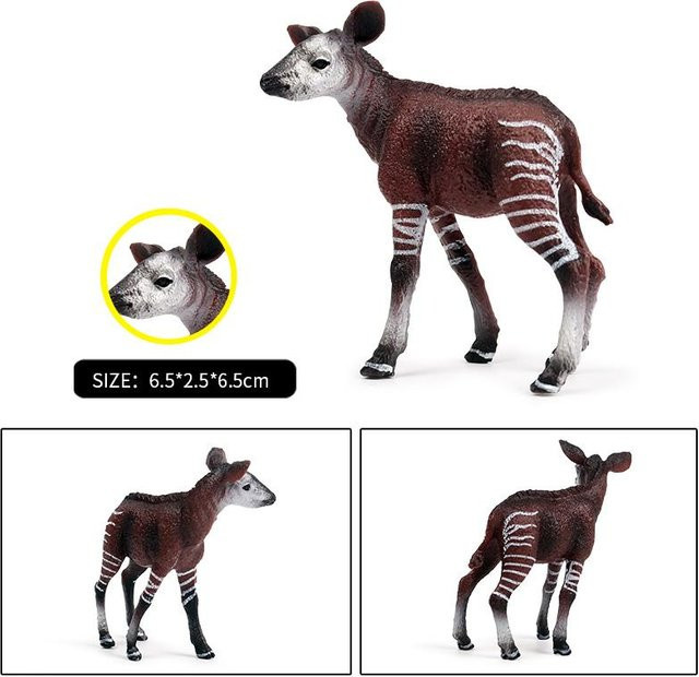 Oenux Afrikanische Wildtiere Okapi Gnu Actionfigur PVC ab 3-6 Jahren - Bild 1