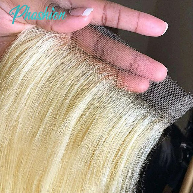 Phashion Lace Frontal Echthaar, Blonde, 613, seidig glatt - Bild 1