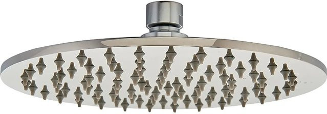 Marwell Überkopfbrause aus Edelstahl, rund, chromfarben und braun, B/T: 25 x 25 cm - Bild 1