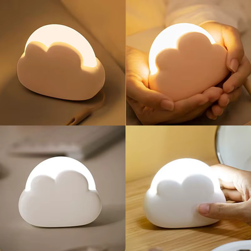 Feimefeiyou USB Kabelloses LED Nachtlicht in Wolkenform, Warmweiß, für Kinderzimmer und Schlafzimmer - Bild 3