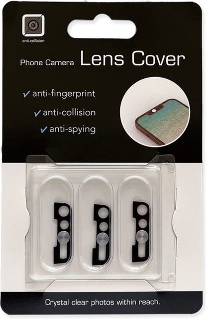 Dingchang 3er-Set Handy-Objektiv Schieber aus Metall für iPhone 14/14 Plus in Silber zur Privatsphäre-Abdeckung und Webcam-Schutz - Bild 1