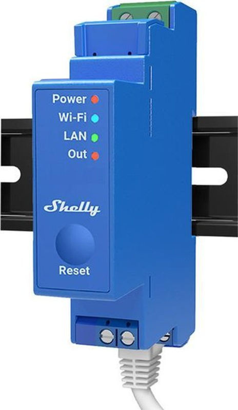 Shelly Pro 1 Relaismodul 1 Kanal 16 A Blau mit WLAN, LAN und Bluetooth - Bild 3