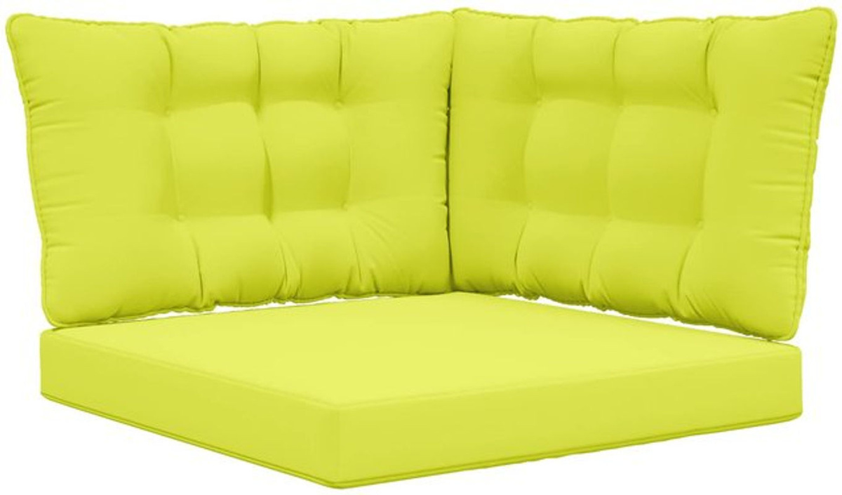 3er-Set quadratische Sofakissen für draußen von vidaXL in Grün aus Polyester - Bild 1