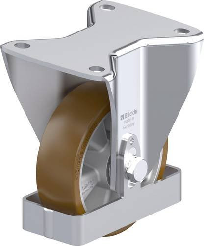 Blickle BH-ALB 125K-3-FS Stahlblech-Bockrolle in Silber, Rad-Durchmesser: 125 mm, Tragfähigkeit: 550 kg - Bild 1