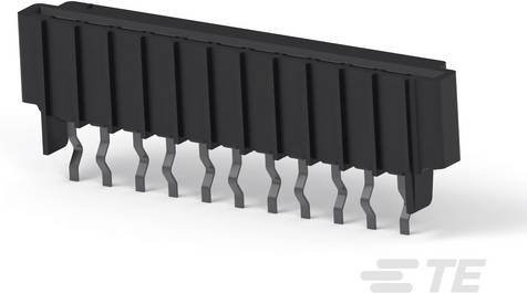 TE Connectivity FFC/FPC-Anschluss 11-polig in Schwarz mit 2,54 mm Rastermaß 6-487509-0 - Bild 1