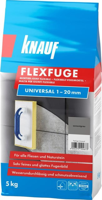 Knauf Flexfuge Universal Fugenmörtel Zementgrau 5 kg - Bild 1