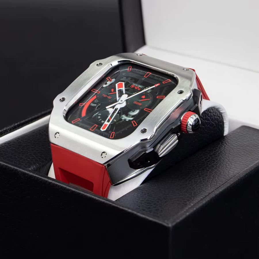 FancyWrist Metallgehäuse-Modifikationskit für Apple Watch, Gummiband - Bild 2