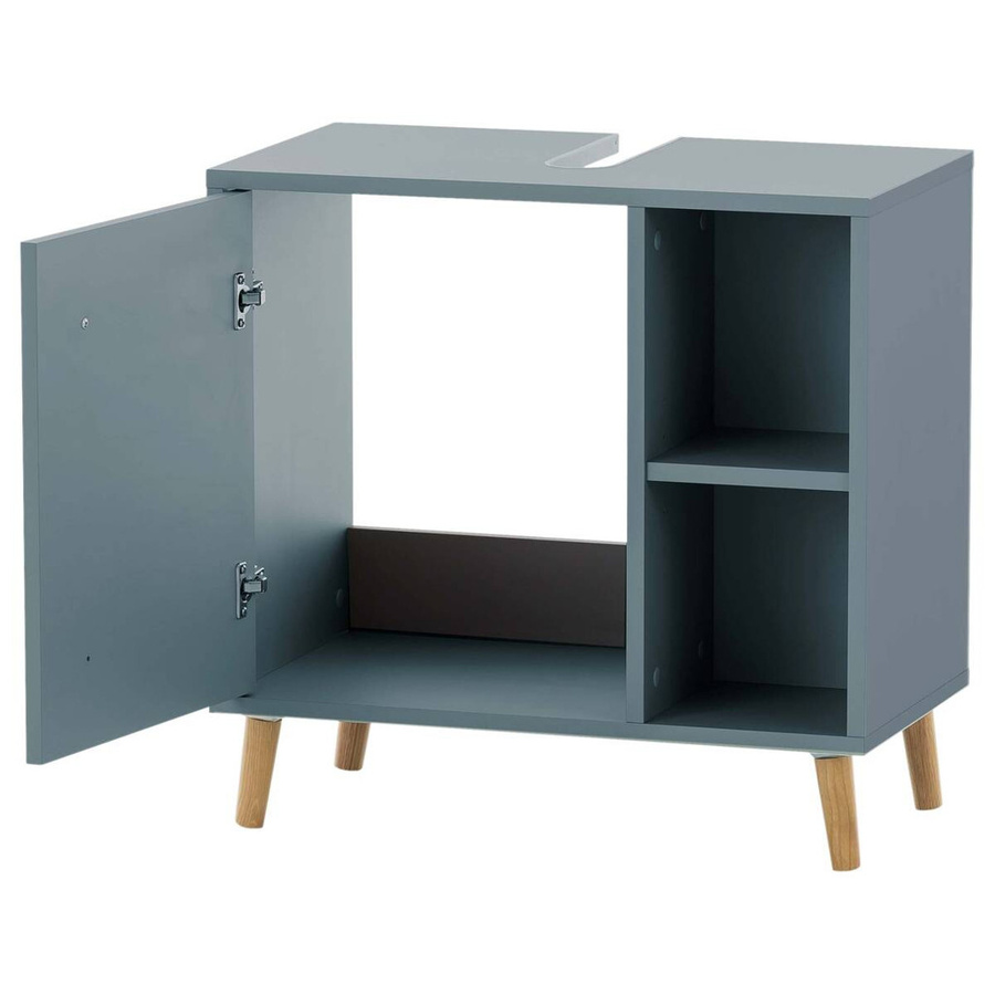 Schildmeyer Waschbeckenunterschrank Bjarne in Blau mit Türen und Regalfächern, B/H/T: 60,2 x 59,3 x 33 cm - Bild 4