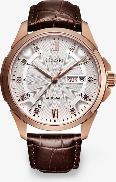 Deesio Armbanduhr Automatik, Edelstahl, Saphirglas, Datum, Herren - Bild 1