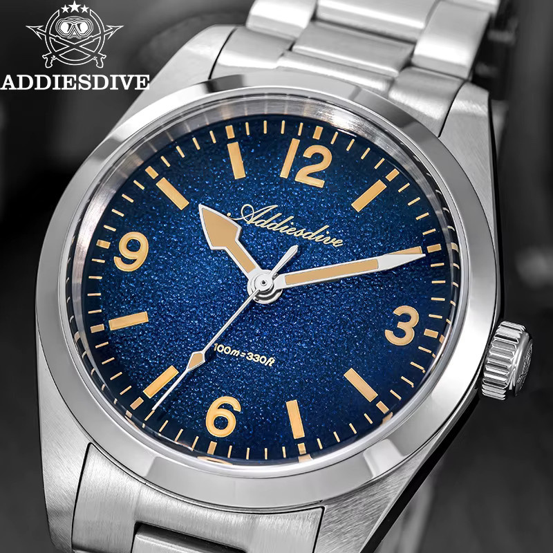 ADDIESDIVE Armbanduhr, Quarz, Edelstahl, 36 mm, Blau, Herren - Bild 3