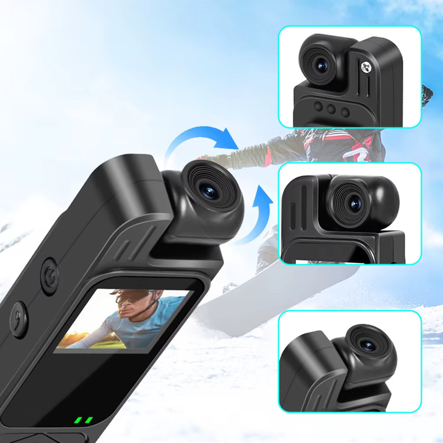 Virwir Mini-Körperkamera 1080P HD Sportkamera mit Infrarot-Nachtsicht und 1,3 Zoll Display in Schwarz - Bild 2