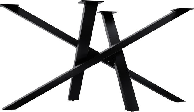 CLP Tischbeine Finney aus Metall in Schwarz, pulverbeschichtetes Stahl-Tischgestell für DIY-Esstische, Höhe: 72 cm - Bild 1