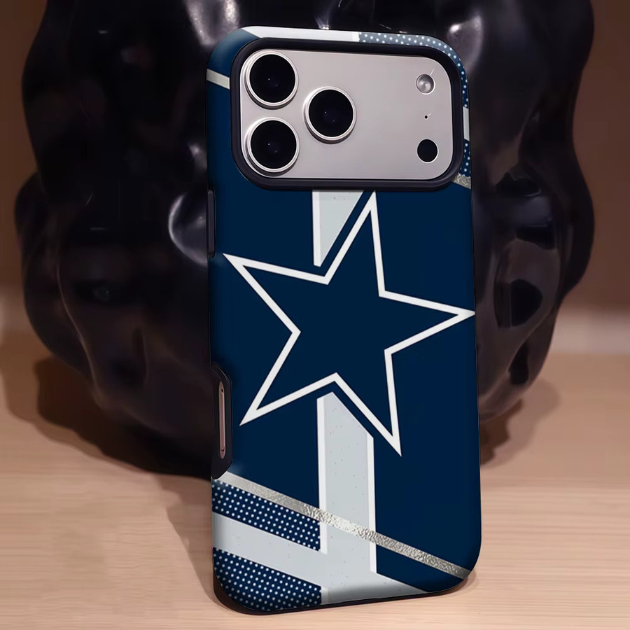 Potdemiel Navy Star Accent Handyhülle für iPhone 17 16 15 14 13 Pro Max Plus, Double-Layer Tough Case, Blau - Bild 3