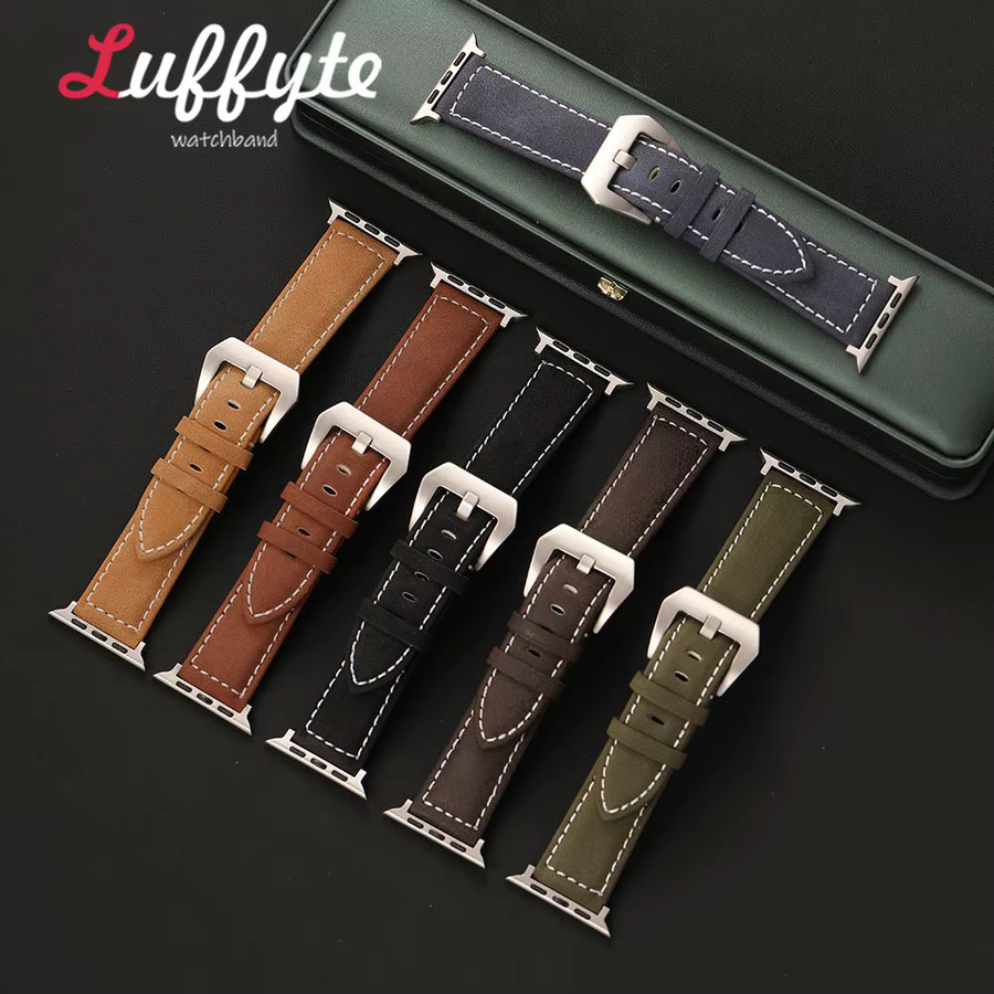 luffyte Uhrenarmband PU-Leder, Herren, Vintage - Bild 1