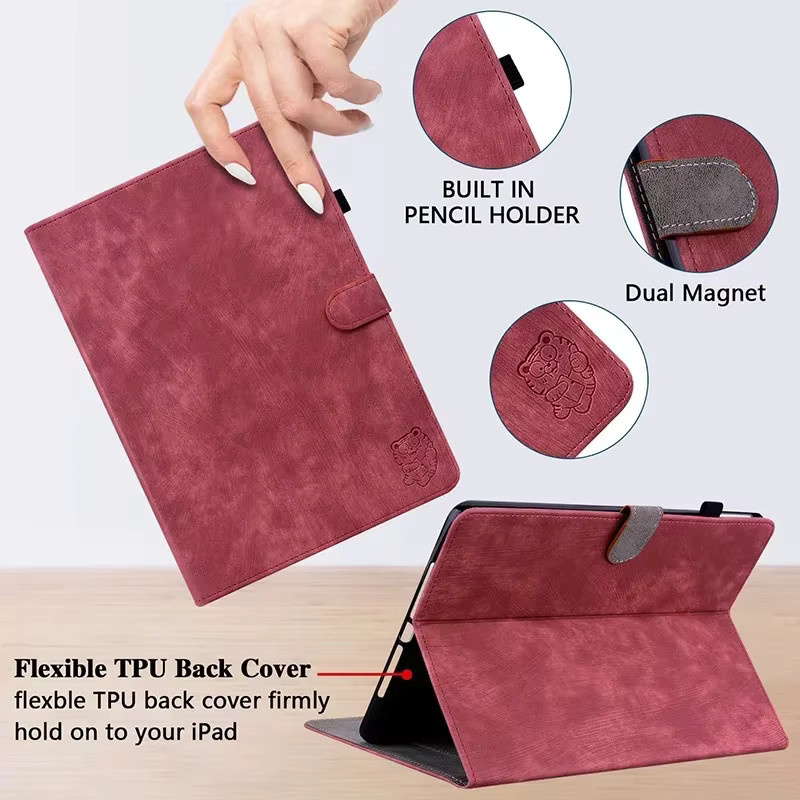 Lederhülle für Honor Pad und Huawei Matepad in Grau - Bild 3