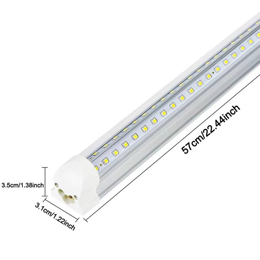 VBS T8 LED Röhrenlampe in V-Form, 20W, Weiß, Wand- und Deckenbeleuchtung für Küche und Garage - Bild 2