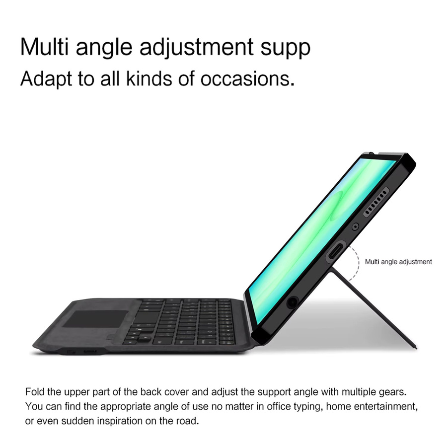 Touchpad-Tastatur Hülle für Samsung Galaxy Tab A9 8,7 Zoll SM-X130 X133 X135 und Tab A11 in Schwarz - Bild 4