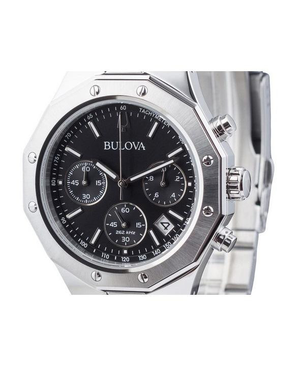 Bulova Chronograph Herrenuhr, Edelstahl, Quarz, 44 mm, Schwarz - Bild 3