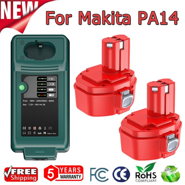 PA14 Ni-MH Ersatzakku für Makita Elektrowerkzeuge, 4,0 Ah, Rot - Bild 1