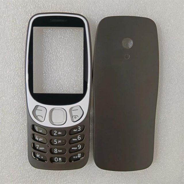 Nokia 3210 4G (2024) Ersatzteil-Set mit Gehäuseabdeckung und englischer Tastatur in Schwarz und Grau - Bild 1