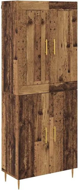 vidaXL Highboard Altholz Modern Braun B: 69,5 cm, T: 34,0 cm, H: 180,0 cm - Bild 1