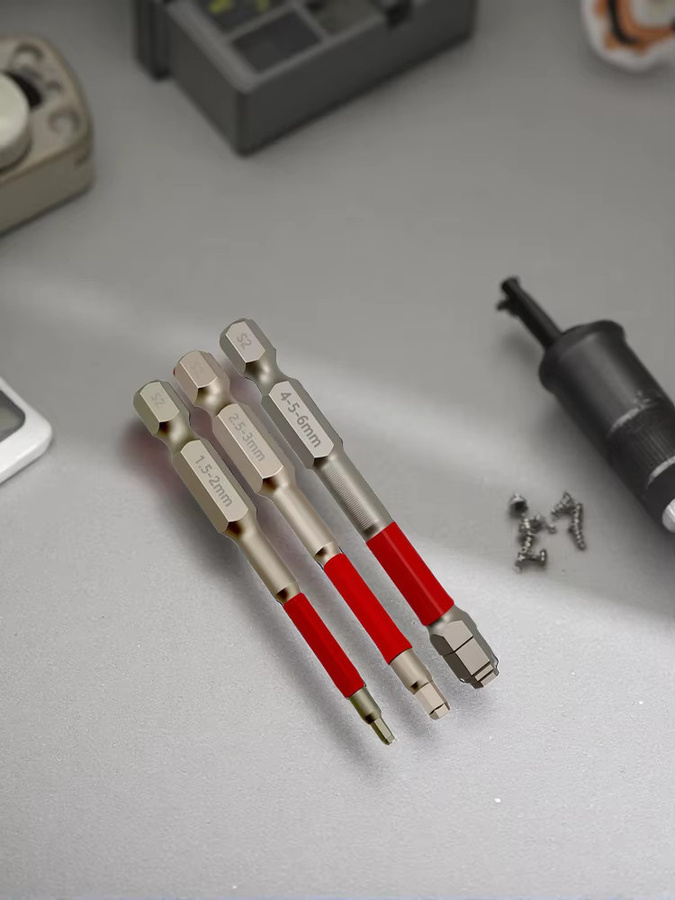Magnetisches S2-Stahl Schraubendreher-Bit-Set von Dinastiia in Silber, 1/4-Zoll Sechskant für elektrische Bohrmaschinen - Bild 6