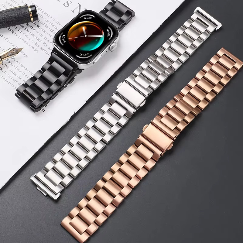 TINUORA Uhrenarmband Edelstahl, Schwarz, Unisex - Bild 1
