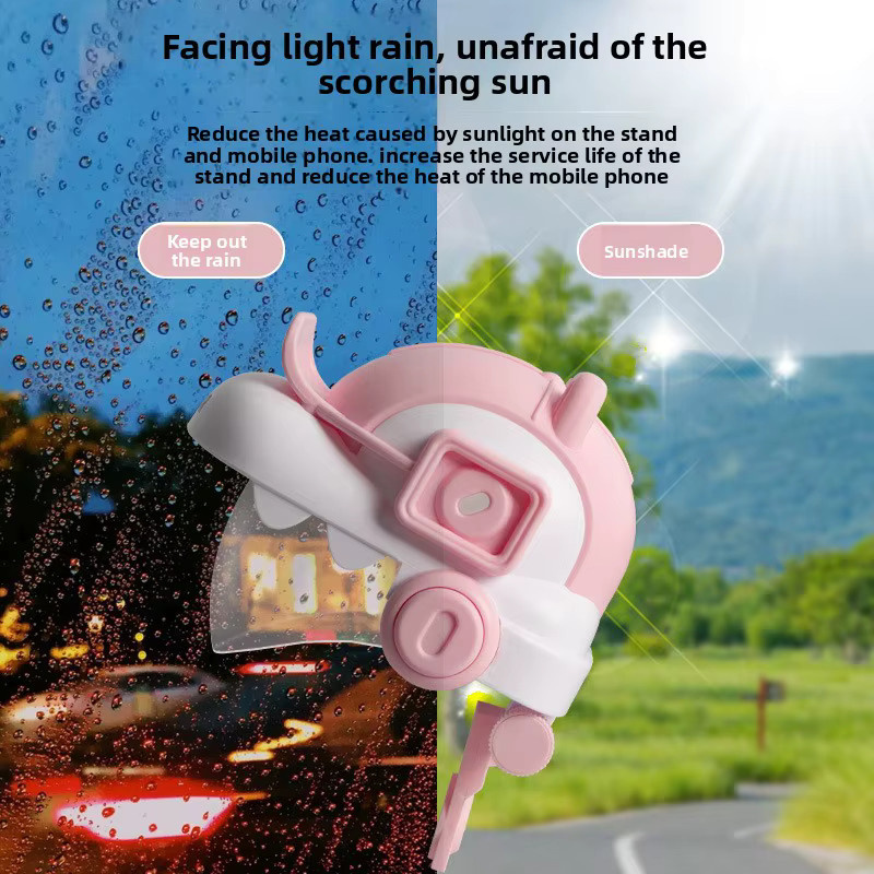 QHSPE Wasserdichter Fahrradhelm-Telefonhalter mit Auto-Lock und Sonnenschutz für Motorrad und Fahrrad in Blau oder Pink - Bild 2