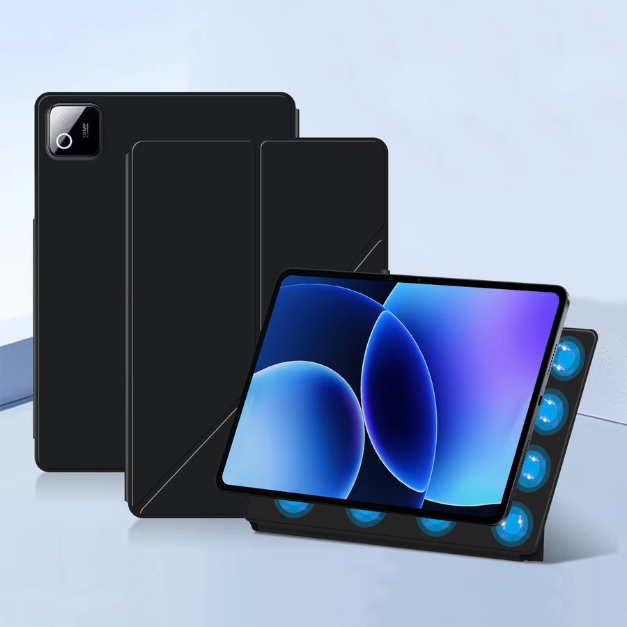 Y-Fold Magnetische Schutzhülle für Xiaomi Pad 8 und Mi Pad 7 Pro sowie Poco Pad X1, Smart Cover Standfunktion, Farbe: Schwarz - Bild 3