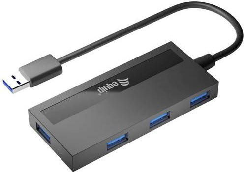 Equip USB-Hub 4 Port USB 3.0 mit 5 GBit/s USB-A in Schwarz - Bild 1