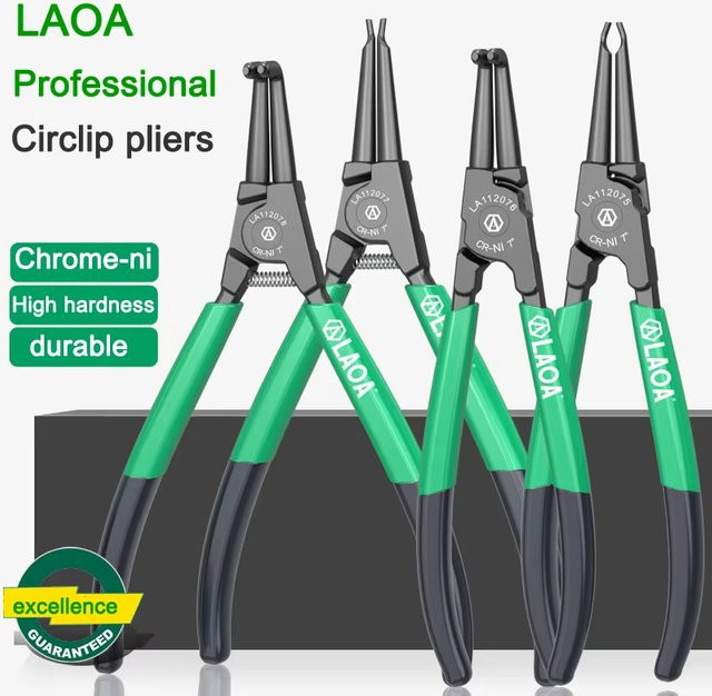 LAOA Multifunktionale Sicherungsringzange für interne und externe Snap Rings, 7 Zoll Handwerkzeug - Bild 1