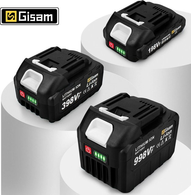 Gisam Wiederaufladbarer Lithium-Ionen-Akku 4,5Ah für Makita 18V, Farbe: Schwarz - Bild 1