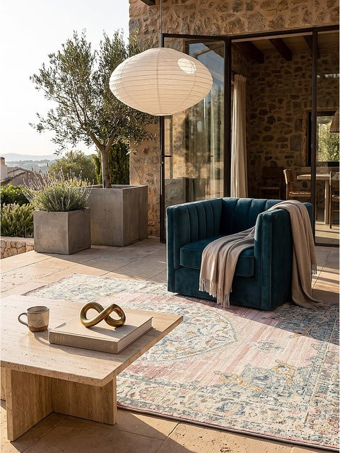 Wetterfester Outdoor-Teppich LIMMAT von Kadima Design in Pink, B/T: 160 x 230 cm - Bild 1