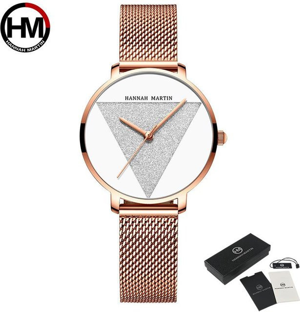 Hannah Martin Armbanduhr, Quarz, Roségold, Weiß, 33 mm, Damen - Bild 1