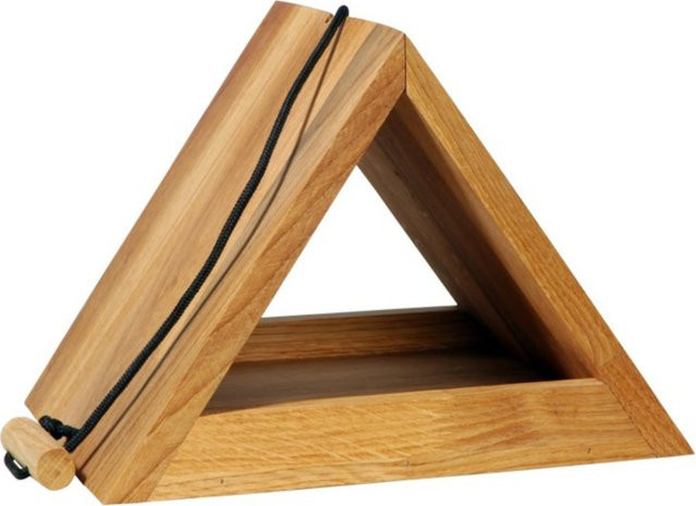 Dreieckiges Futterhaus aus Eiche mit Aufhängung - Bild 2