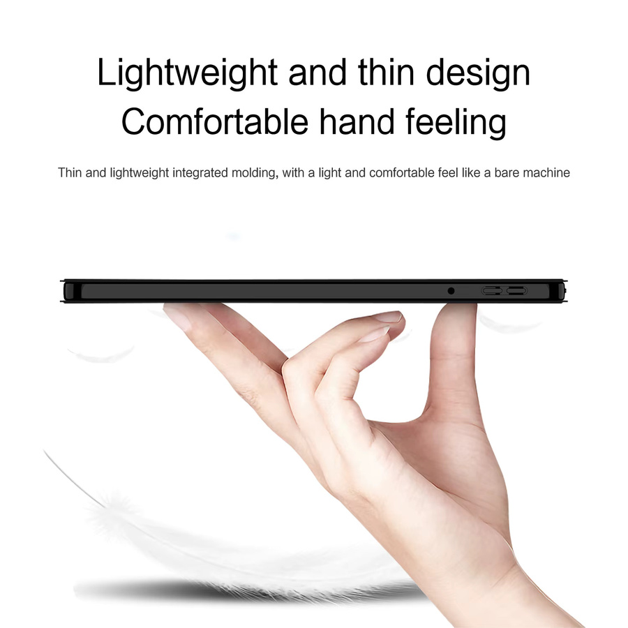 AJIUYU Smart Cover Schutzhülle für Xiaomi Redmi Pad SE, Redmi Pad 2, Pad Pro und Mi Pad 5/6/6s Pro in Schwarz - Bild 3