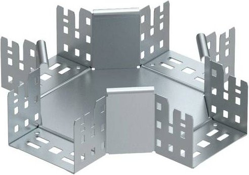 OBO Bettermann Kreuzstück aus Metall in Silber, Breite: 100 mm, Höhe: 85 mm - Bild 1