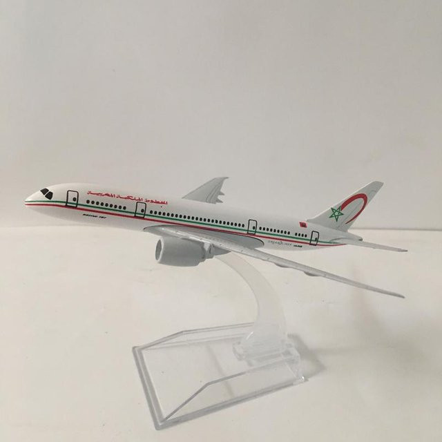 Jason Tutu Royal Air Maroc Boeing 787 Flugzeugmodell, Metall, 1:400, Grau - Bild 1