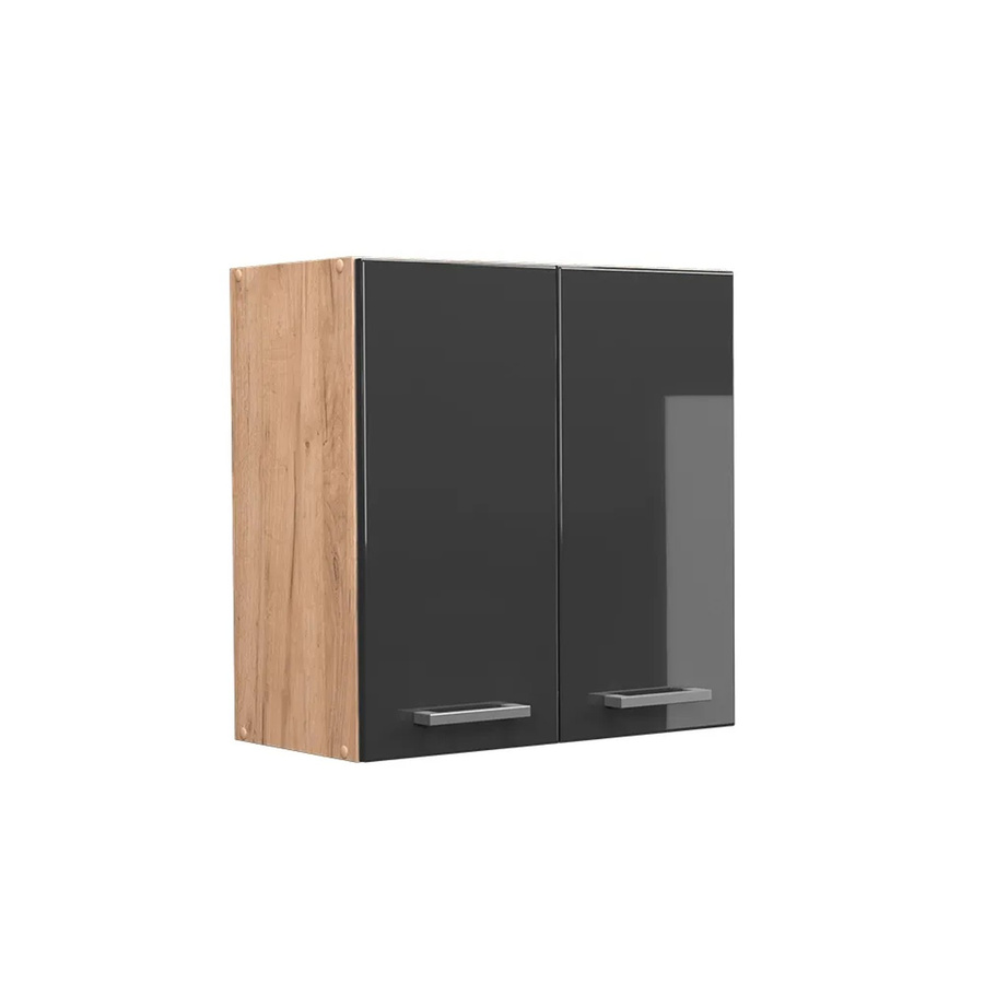 Vicco Hängeschrank R-Line Küchenschrank in Anthrazit Hochglanz und Goldkraft Eiche, Breite: 60 cm - Bild 2