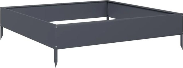 vidaXL Hochbeet aus Stahl in Anthrazit, B/T/H: 100 x 100 x 26 cm - Bild 1