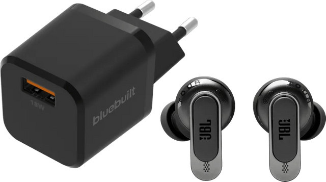 JBL Tour Pro 3 True Wireless Bluetooth Kopfhörer in Schwarz mit BlueBuilt Quick-Charge-Ladegerät - Bild 1