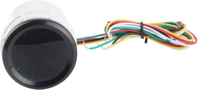 Koogeelife Universal 12V LED Drehzahlmesser Messgerät für Auto Modifikation, 52mm, Schwarz - Bild 1