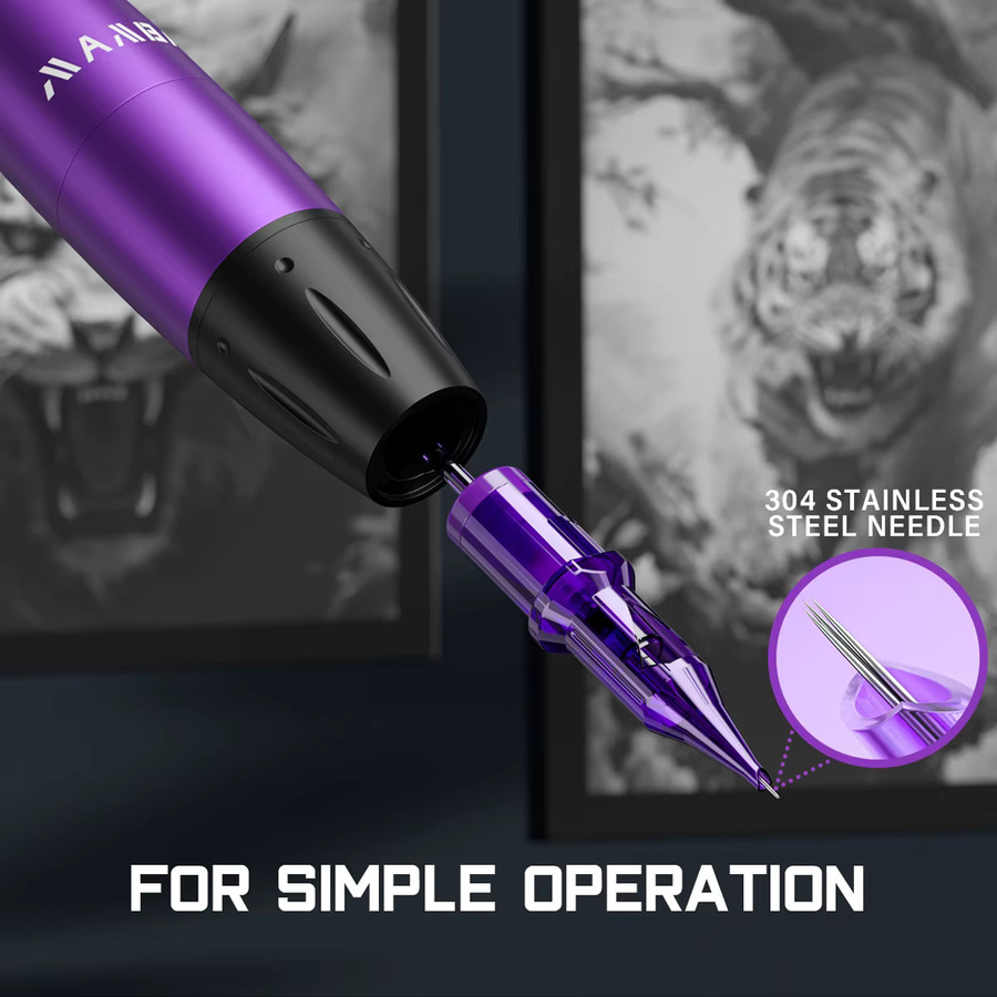 DMTATTOO Tattoo Maschine Kit, Drahtlos, 1350 mAh, 10 Nadeln - Bild 4