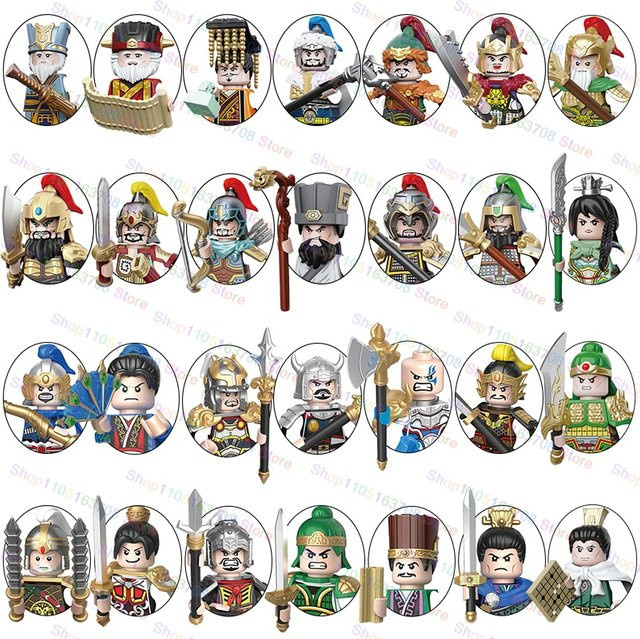 DR.TONG Bausteine im chinesischen Stil, Romance of the Three Kingdoms, Montage-Actionfiguren, Modellziegel - Bild 1
