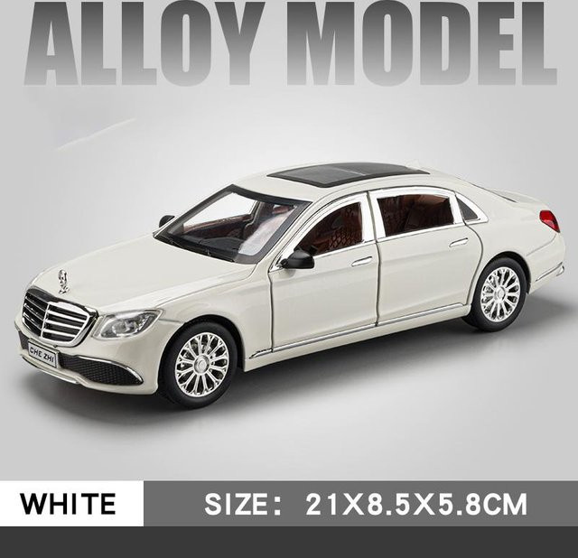 Linyi toy car Mercedes Benz E300L E-Klasse Modellauto, 1:24, Metall, mit Licht und Sound, ab 14 Jahren - Bild 1