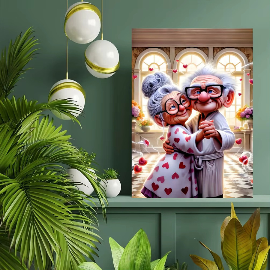 AZNM Großeltern Romantik Herzwärmung Szene Puzzle, 1.000 Teile - Bild 3