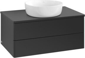 V&B Waschtischunterschrank Antao ohne Frontstruktur in Blau, B/T/H: 80 x 36 x 50 cm - Bild 1
