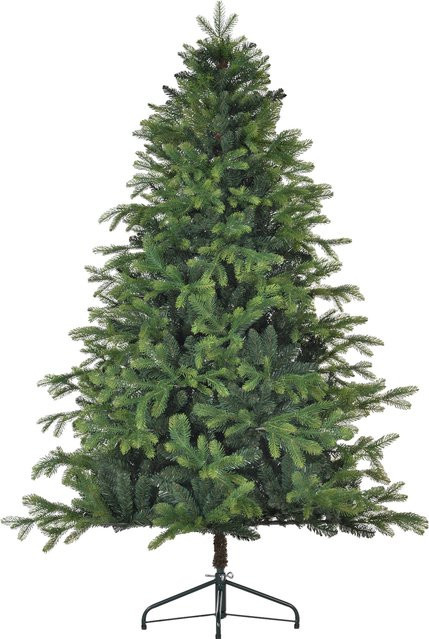 HOMCOM Künstlicher Weihnachtsbaum in Grün mit 1700 Spitzen und stabilem Metallständer, Höhe: 180 cm - Bild 1