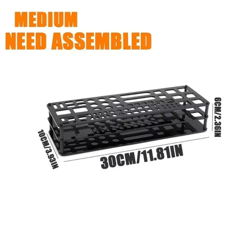 RC-Werkzeugset Schraubendreher-Organizer in Schwarz für Gundam DIY-Modelle mit Schere, Messer und Pinzette, B/T/H: 30,0 x 10,0 x 6,0 cm - Bild 2